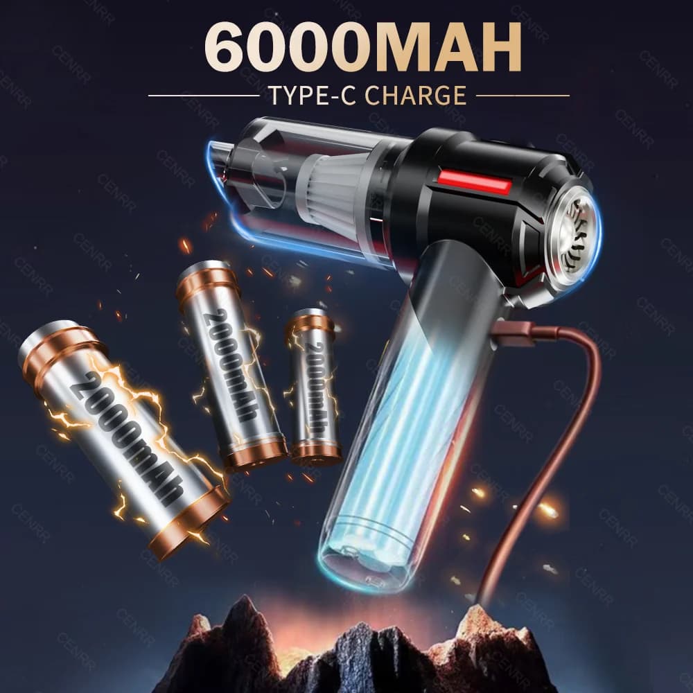 Mocny mini bezprzewodowy odkurzacz ręczny do auta 🚗