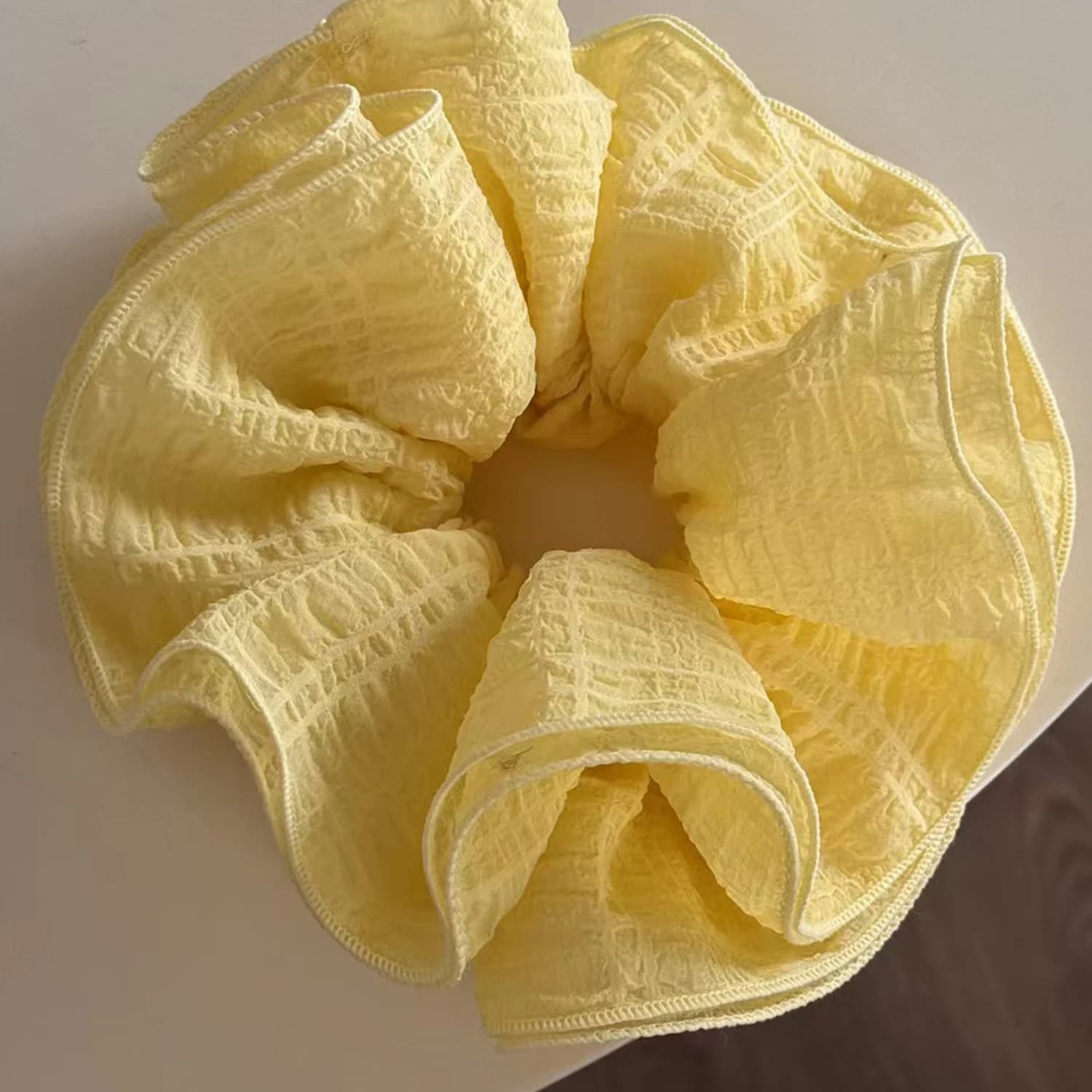 Duże koreańskie gumki do koczka różowo-białe 🎀