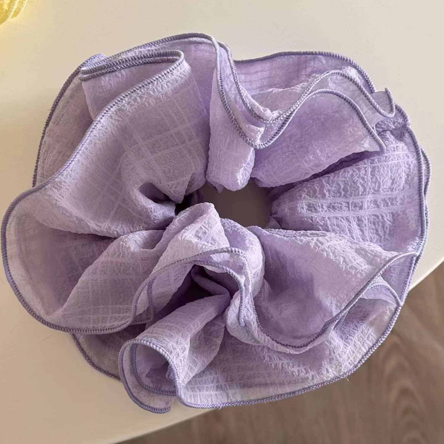 Duże koreańskie gumki do koczka różowo-białe 🎀